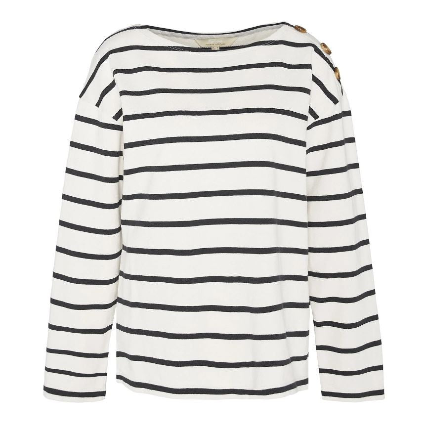 Barbour Caroline Long Sleeve Top Off White