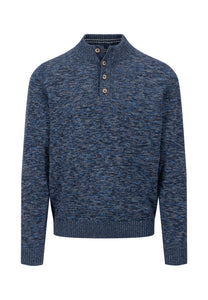 Fynch Hatton Button Through Sweater Navy