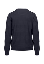 Load image into Gallery viewer, Fynch Hatton Textured Cotton Crew Neck Sweater Navy
