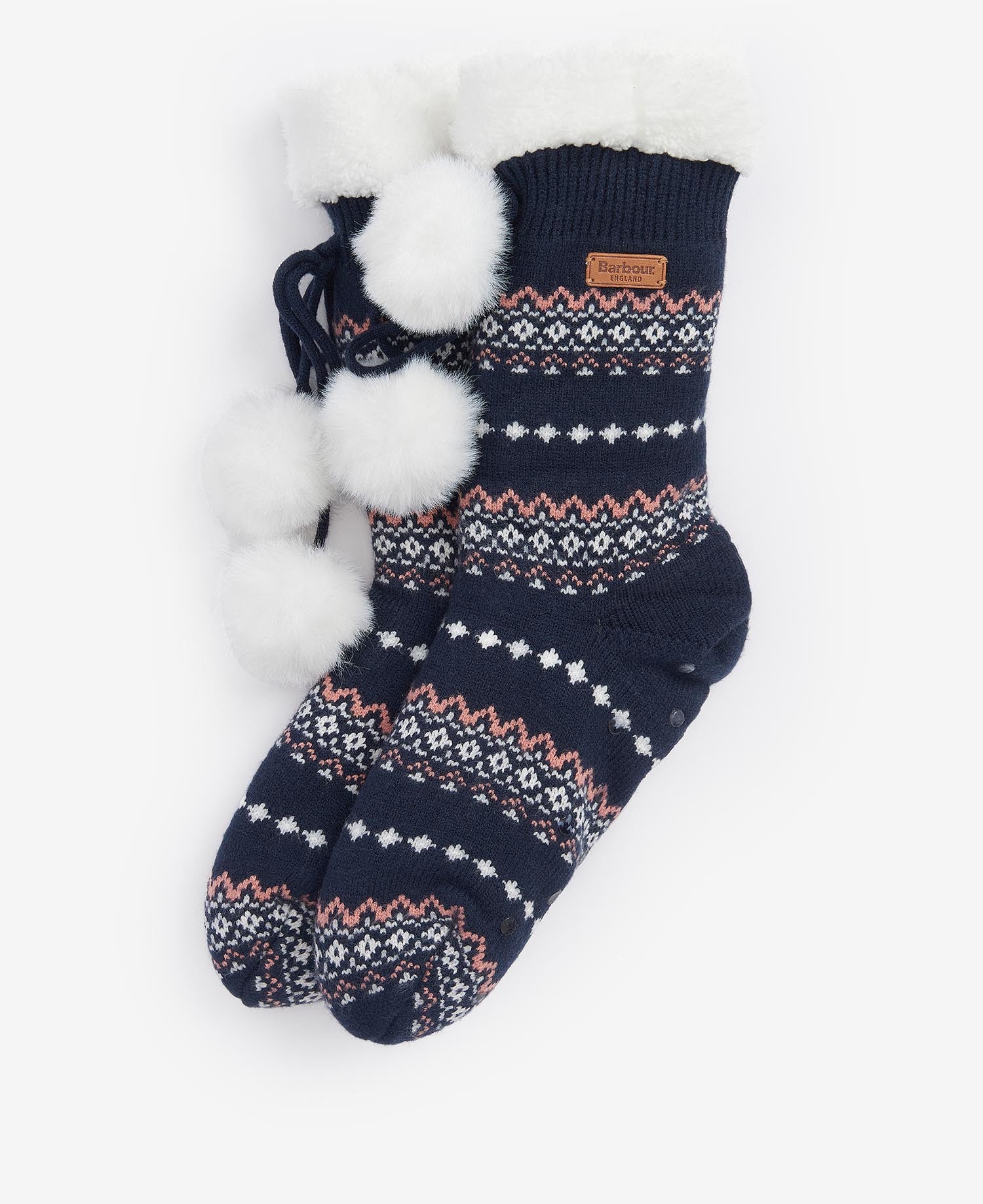 Barbour Fairisle Lounge Socks Pink