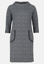 Load image into Gallery viewer, Betty Barclay Knitted Shift Dress Grey
