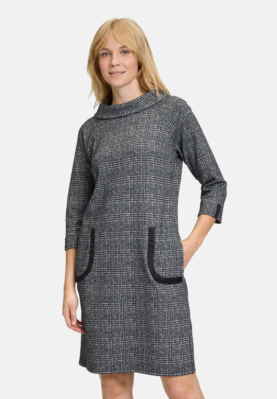 Betty Barclay Knitted Shift Dress Grey