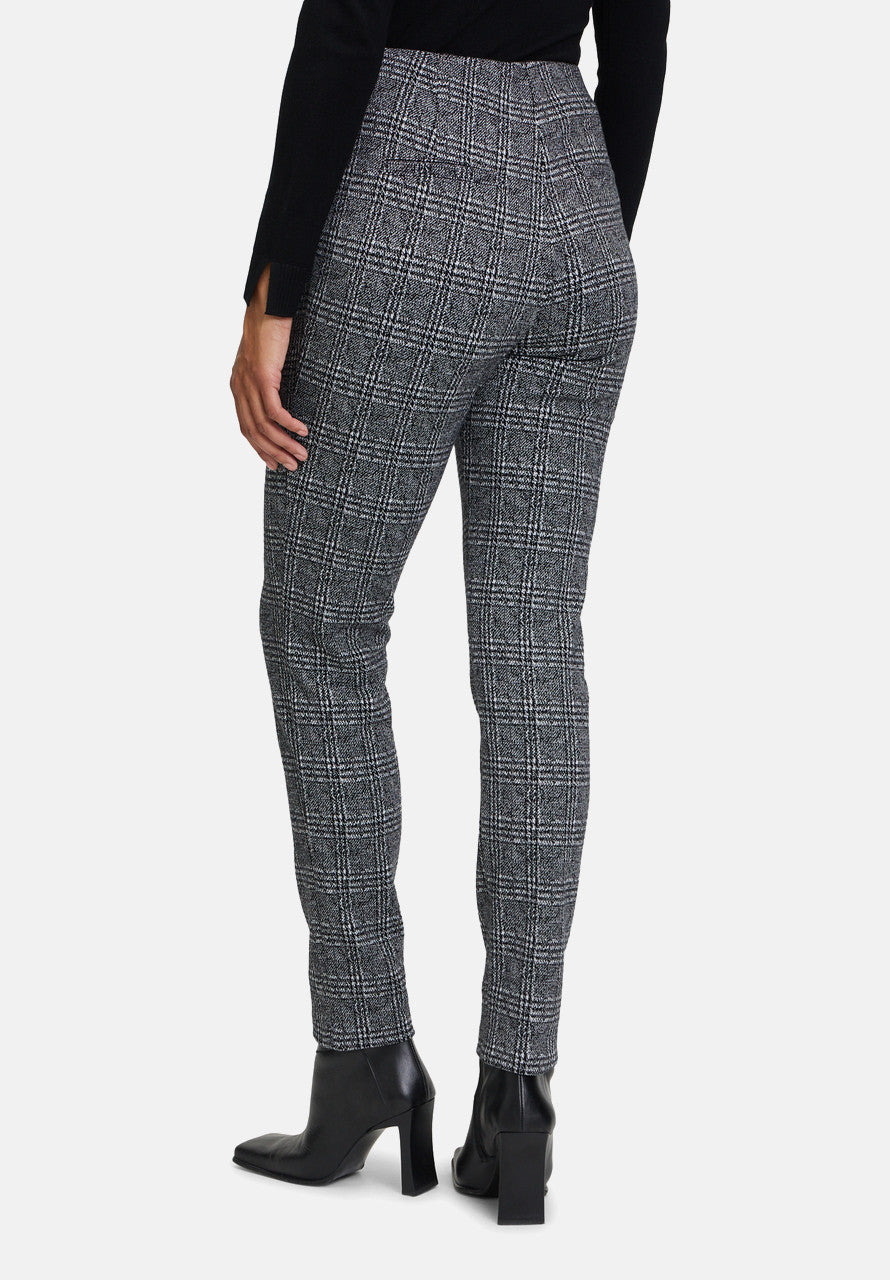 Betty Barclay Checked Trousers Grey