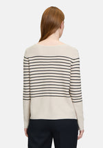 Load image into Gallery viewer, Betty Barclay Stripe Fine Knit Biege
