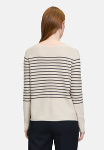 Betty Barclay Stripe Fine Knit Biege