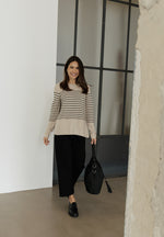 Load image into Gallery viewer, Betty Barclay Stripe Fine Knit Biege
