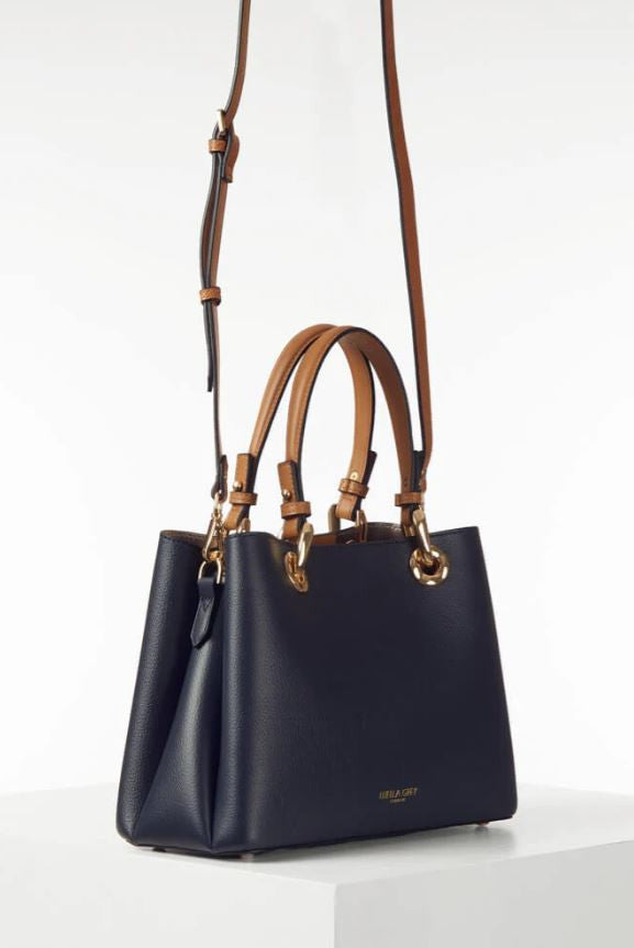 Luella Grey Gala Crossbody Tote Navy