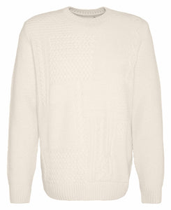 White Cable Crew Neck Sweater