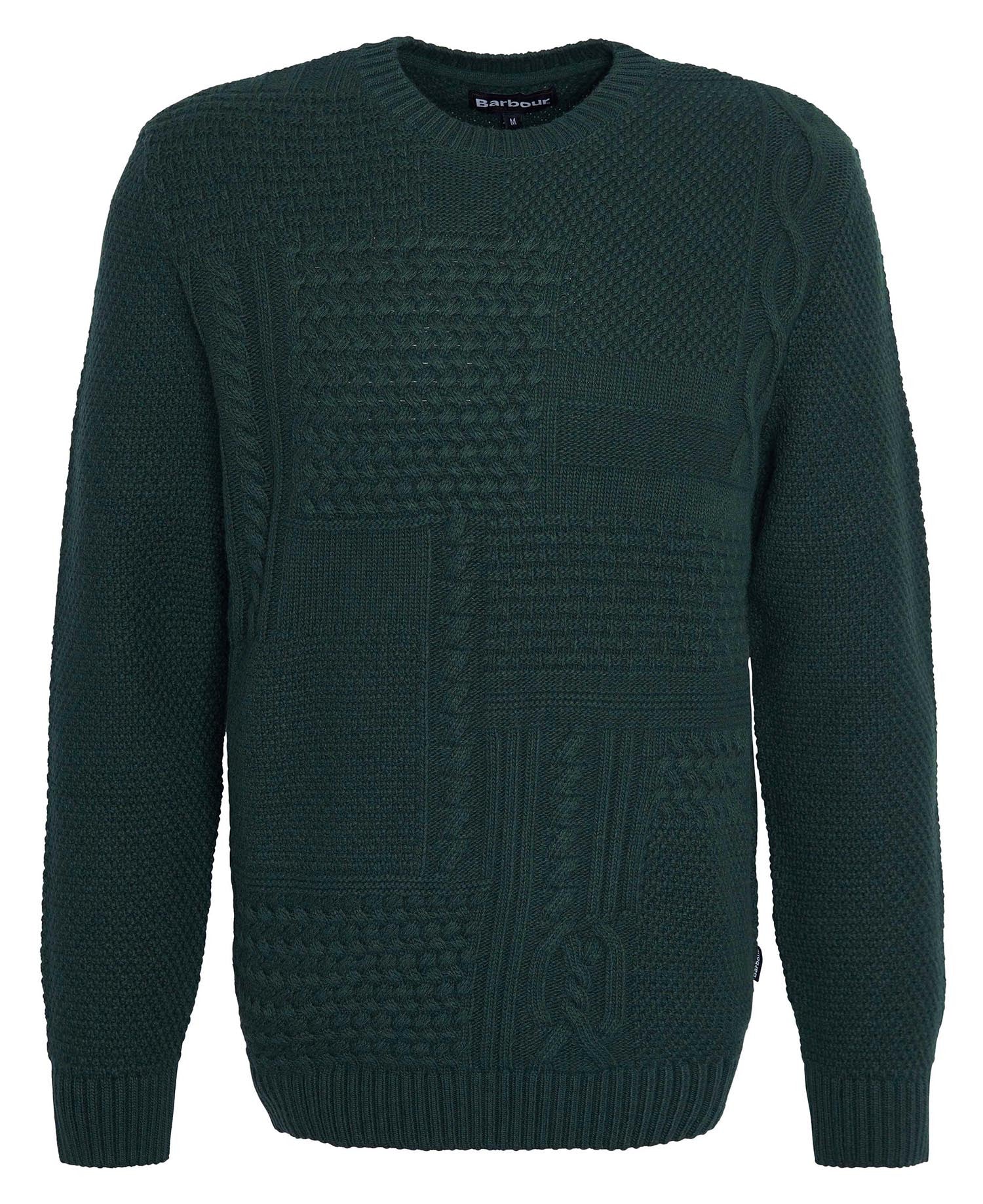 Sea Green Cable Crew Neck Sweater