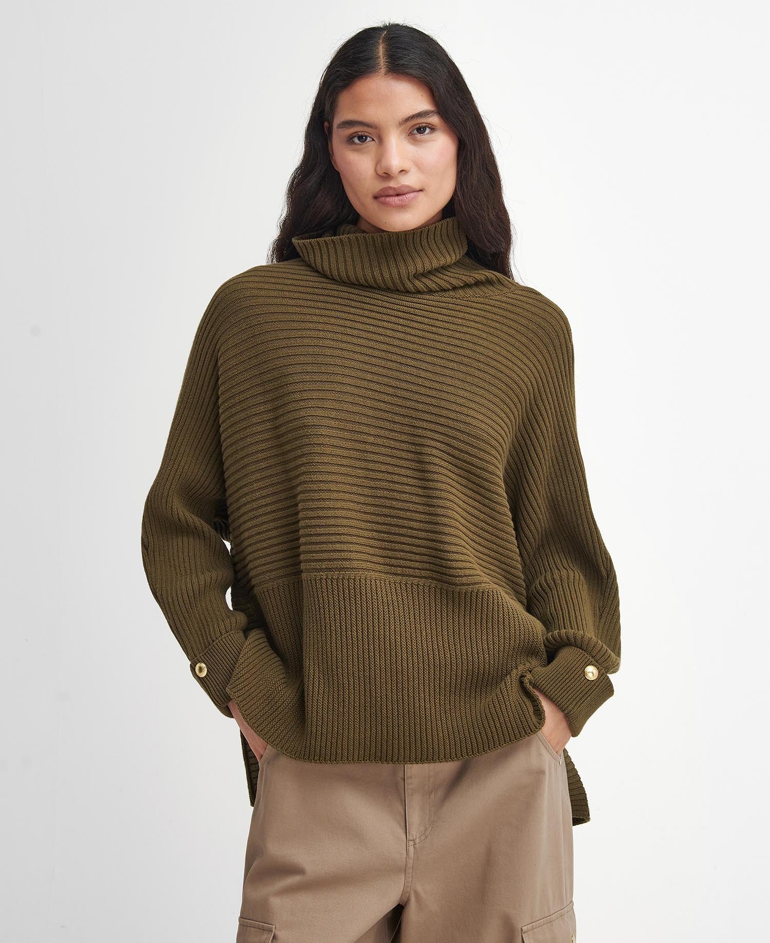 Barbour International Roberta Roll Neck Green