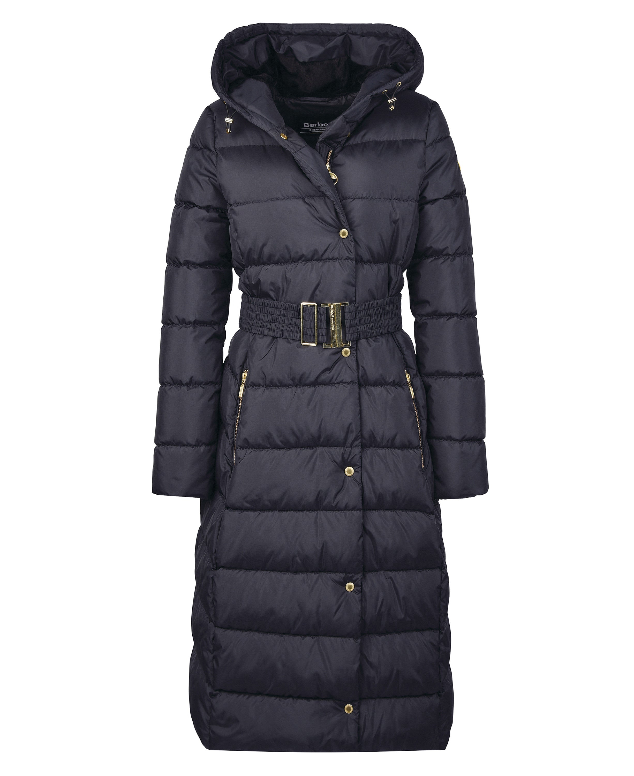 Barbour International Track Line Quilt Black