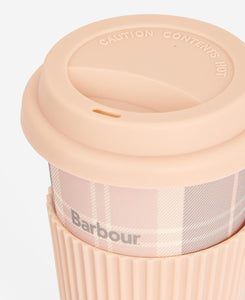 Barbour Travel Mug & Beanie Set Pink