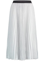 Load image into Gallery viewer, Taifun Pleated Glitter Midi Skirt Silver
