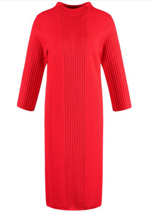 Gerry Weber Ribbed Knitted Dress Red