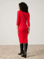 Load image into Gallery viewer, Gerry Weber Ribbed Knitted Dress Red
