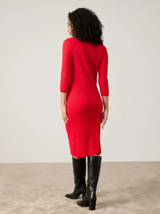 Gerry Weber Ribbed Knitted Dress Red