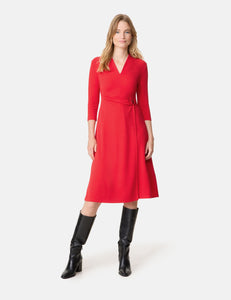 Gerry Weber Wrap Over Dress Red