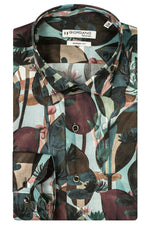 Load image into Gallery viewer, Giordano Modern Fit Shirt Colourful Flower Liberty Print Green
