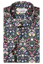 Load image into Gallery viewer, Giordano Modern fit Shirt Fancy Flower Liberty Print Cerise
