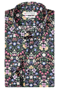 Giordano Modern fit Shirt Fancy Flower Liberty Print Cerise