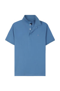 Eden Park Stretch Cotton Polo Shirt Blue