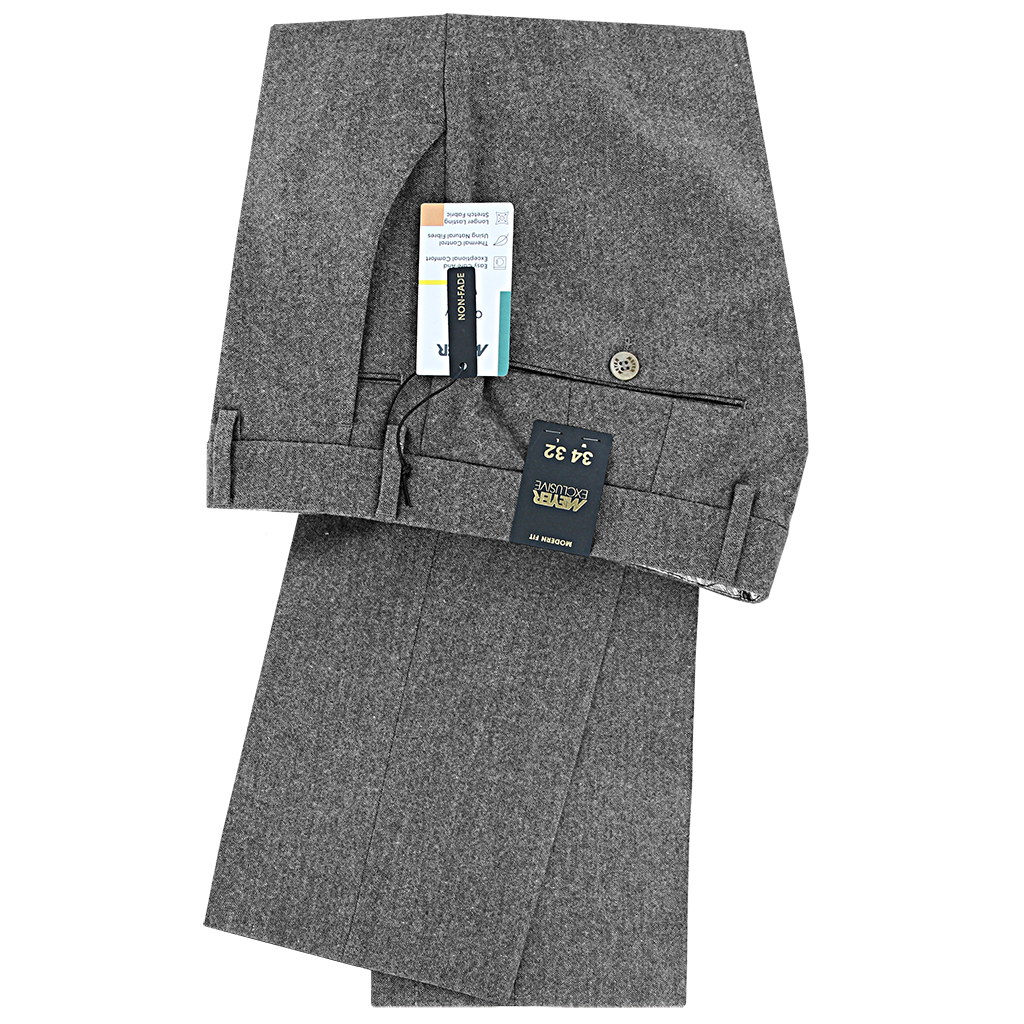 Meyer Exclusive Bonn Tweed Dress Silver Trousers Regular Leg