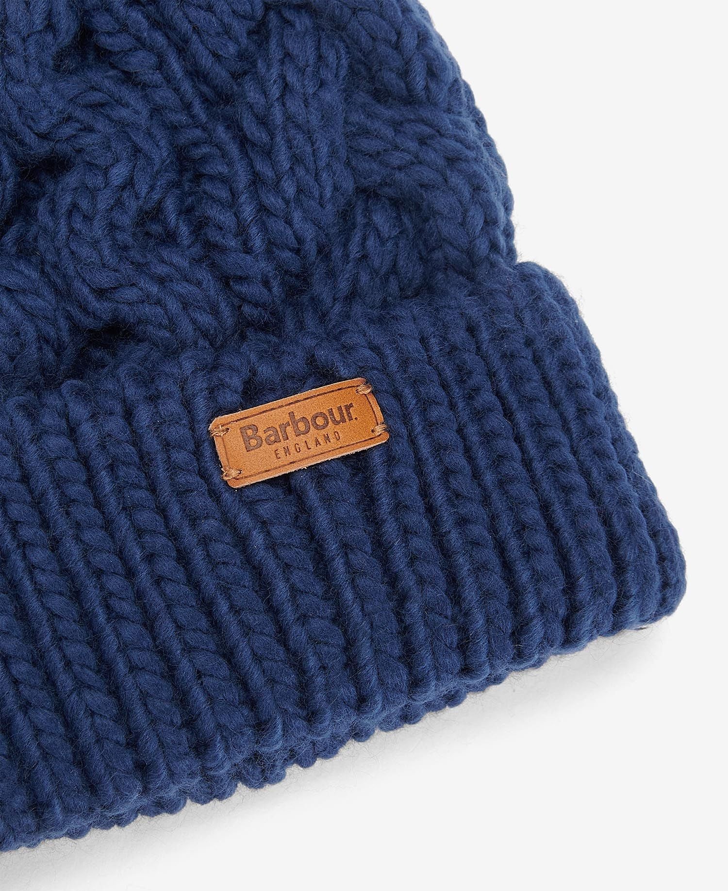 Barbour Penshaw Cable Knit Beanie -NAVY