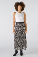 Load image into Gallery viewer, Oui Animal Print Midi Skirt -STONE
