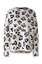 Load image into Gallery viewer, Oui Animal Print Jumper -BLACK
