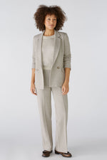 Load image into Gallery viewer, Oui Jersey Checked Trousers -BEIGE
