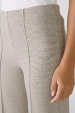 Load image into Gallery viewer, Oui Jersey Checked Trousers -BEIGE
