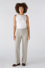 Load image into Gallery viewer, Oui Jersey Checked Trousers -BEIGE
