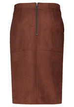 Load image into Gallery viewer, Betty Barclay Faux Suede Skirt -BRANDY
