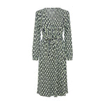 Load image into Gallery viewer, Olsen Printed Wrap Dress -GREEN
