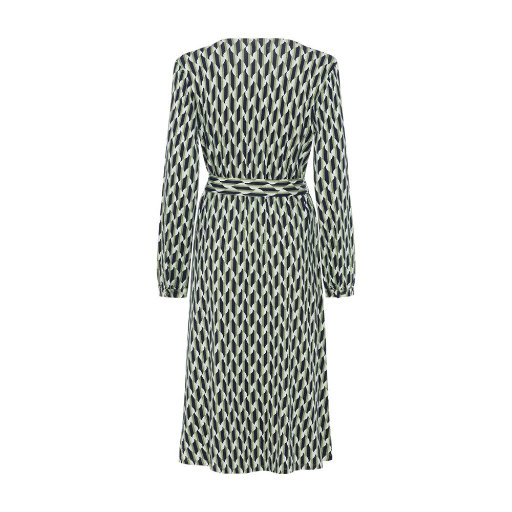 Olsen Printed Wrap Dress -GREEN