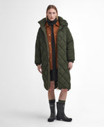 Load image into Gallery viewer, Barbour Kirkton Longline Puffer-OLIVE
