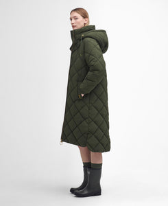 Barbour Kirkton Longline Puffer-OLIVE