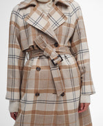 Load image into Gallery viewer, Barbour Claudette Tartan Wool Coat -OFF WHITE
