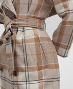 Load image into Gallery viewer, Barbour Claudette Tartan Wool Coat -OFF WHITE
