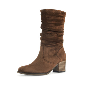 Gabor Ruched Mid Calf Boot -WHISKEY