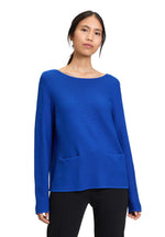 Load image into Gallery viewer, Betty Barclay Ribbed Pullover -BLUE
