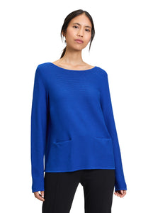 Betty Barclay Ribbed Pullover -BLUE