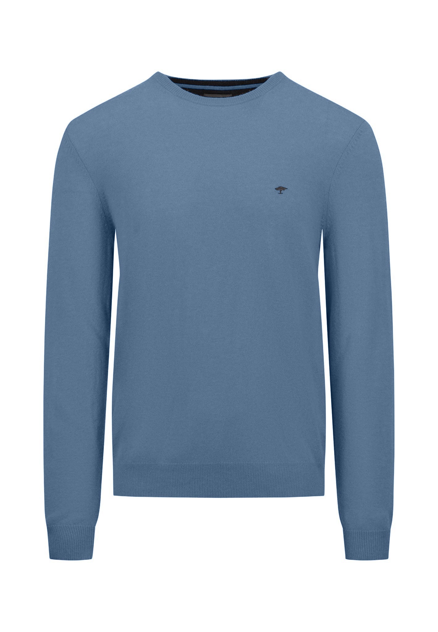 Fynch Hatton Cashmere and Wool Sweater Crew Neck Blue