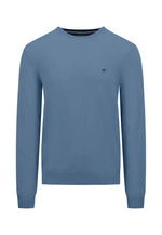 Load image into Gallery viewer, Fynch Hatton Cashmere and Wool Sweater Crew Neck Blue
