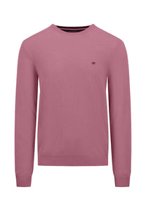 Fynch Hatton Cashmere and Wool Sweater Crew Neck Blush