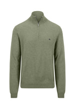 Load image into Gallery viewer, Fynch Hatton Merino Cashmere Half Zip Sweater Green
