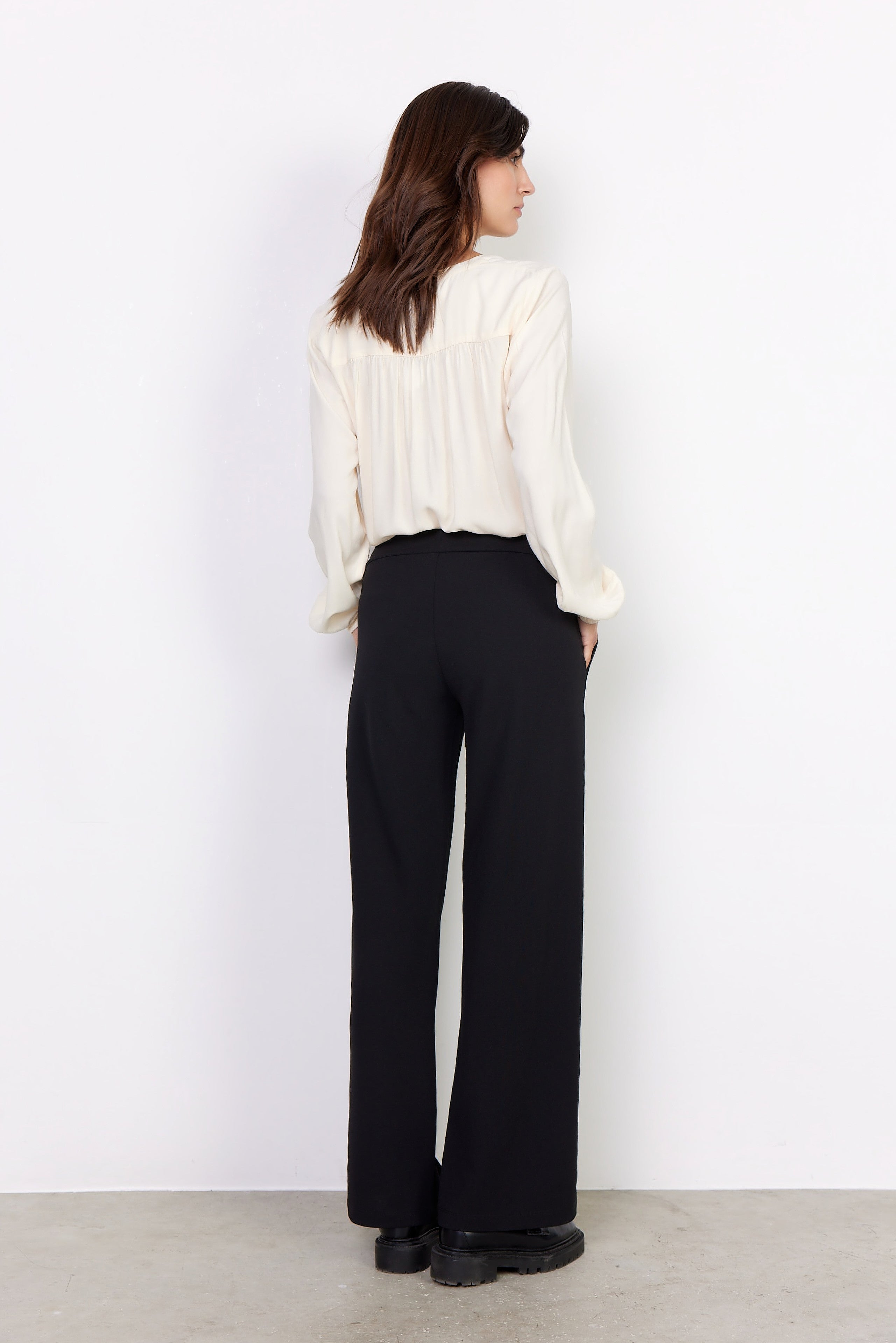 Soya Concept Wide Leg Trouser -BLACK