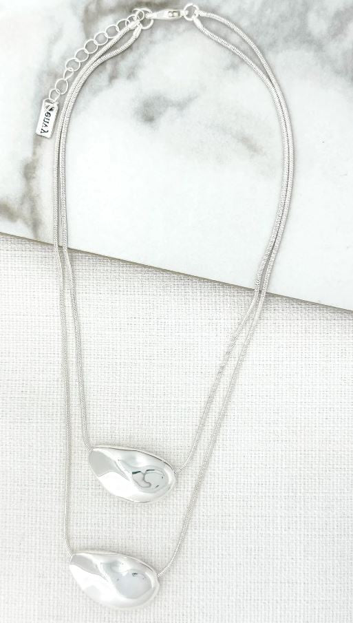 Envy Layered Necklace Silver