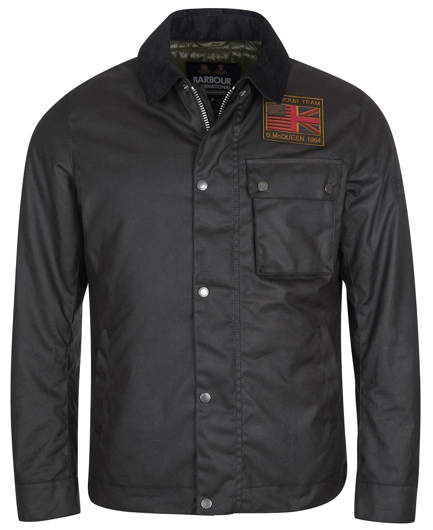 Barbour International Black Steve McQueen Workers Wax Jacket