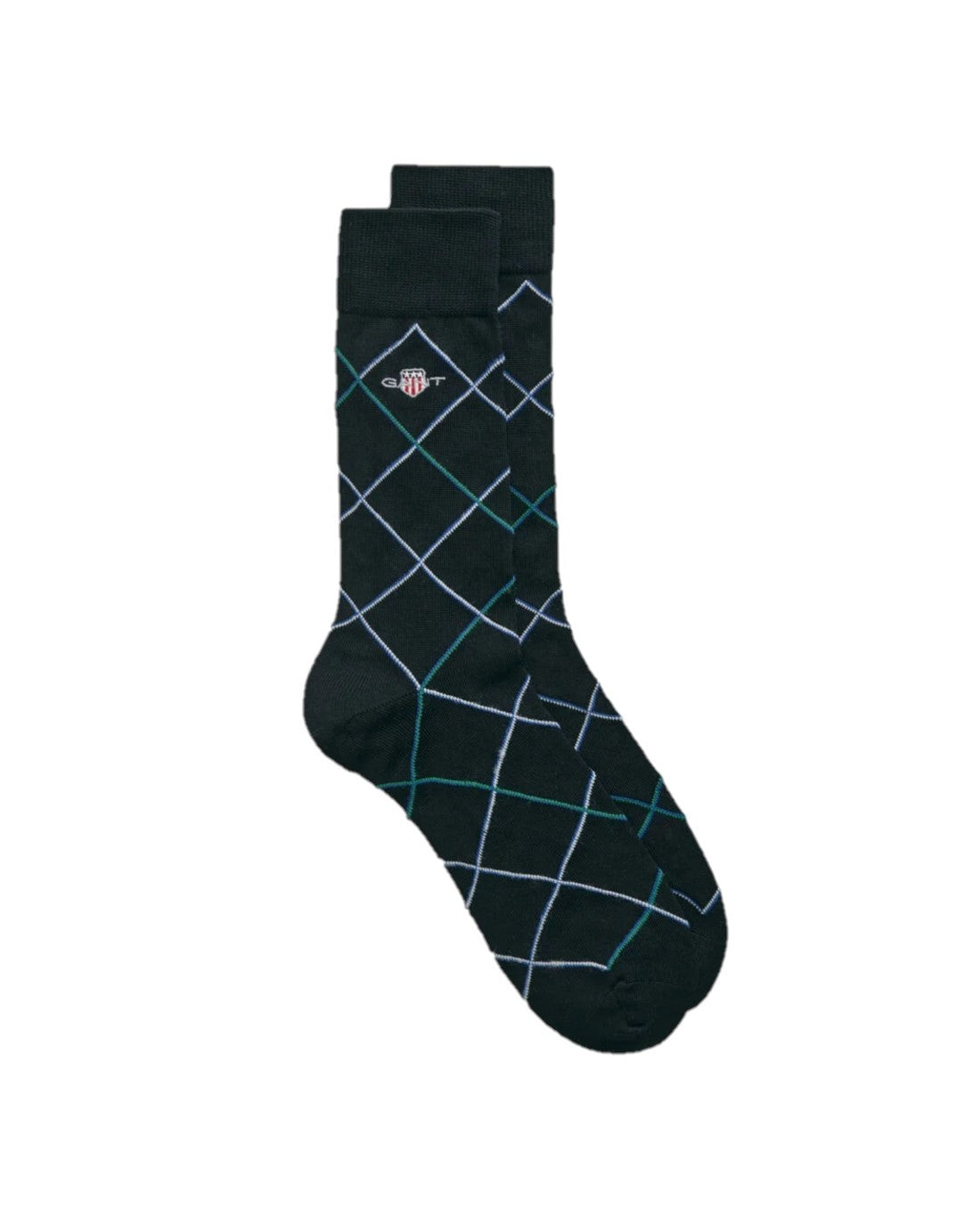 Gant Shield Checked Socks Black